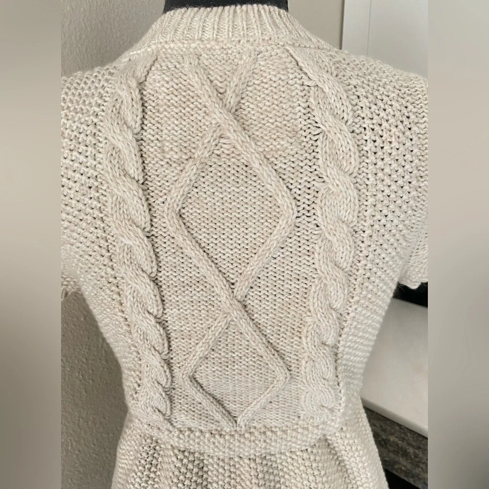 Y2k Aeropostale babydoll tie waist short sleeve cardigan sweater - Picture 3 of 13